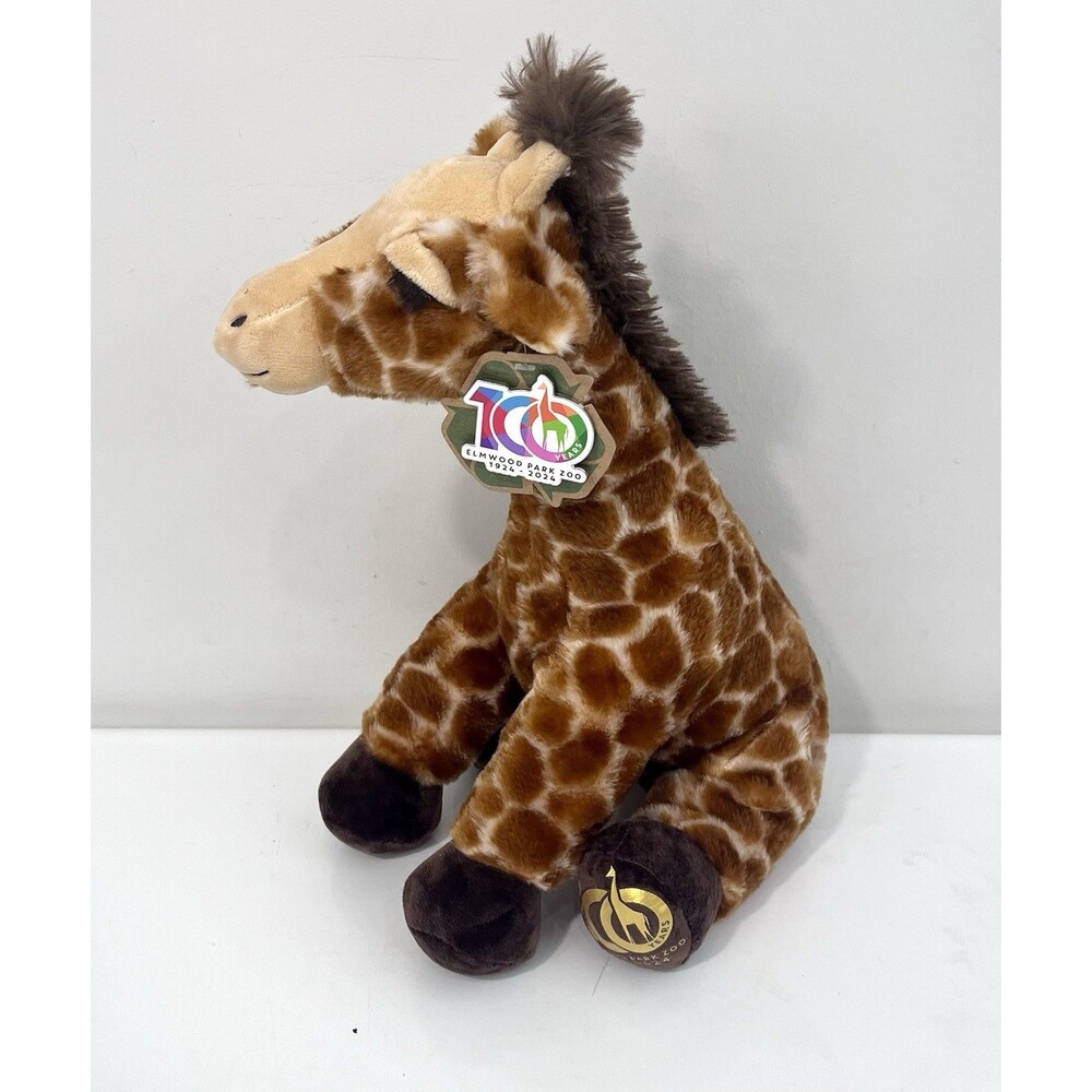 The Petting Zoo Plush Giraffe 14” Toy Plush Stuffed Animal 100 Year Elmwood Zoo